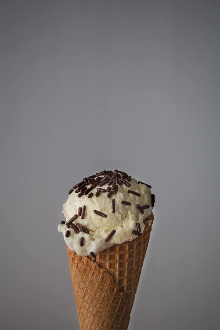 Homemade Vanilla Ice Cream with Chocolate Sprinkles - Ice Cream Recipe