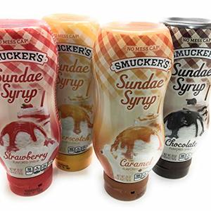 Smuckers Sundae Syrup Variety with Chocolate, Caramel, Butterscotch, Strawberry